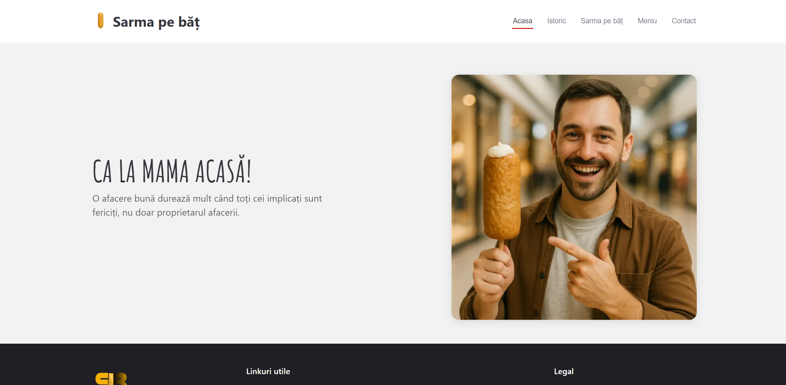 Sarma pe bat - Proiect Website